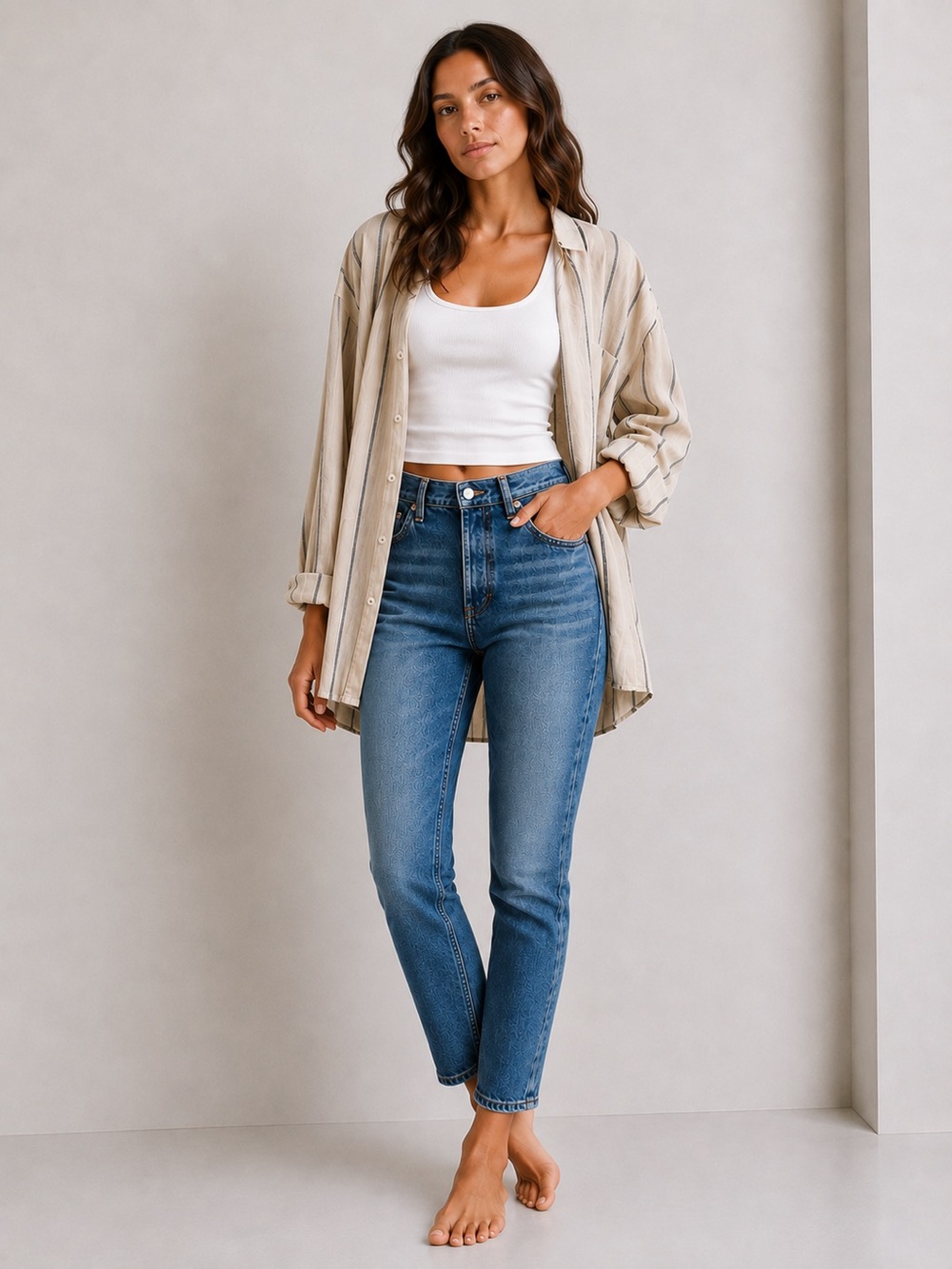 Free People We The Free Zuri High Rise Skinny Mom Jean Button Fly Size 29